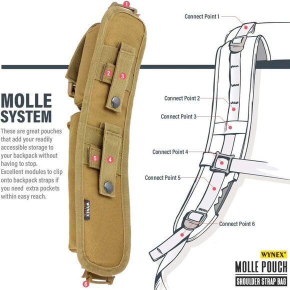 2 Tactical Molle Pouches Backpack Bag Multifunctional Hunting Pouches - Picture 6 of 9